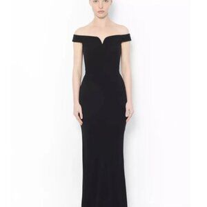 Alexander McQueen Black Off-the-Shoulder Mermaid Gown